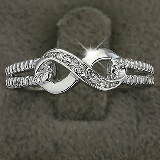 Figure 8 Pattern 925 Sterling Silver Ring for Women