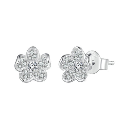 JEW008AX  925 Sterling Silver Exquisite Flower Series Flower to Flower Ring & Earrings Jewelry for Women - Klixstore