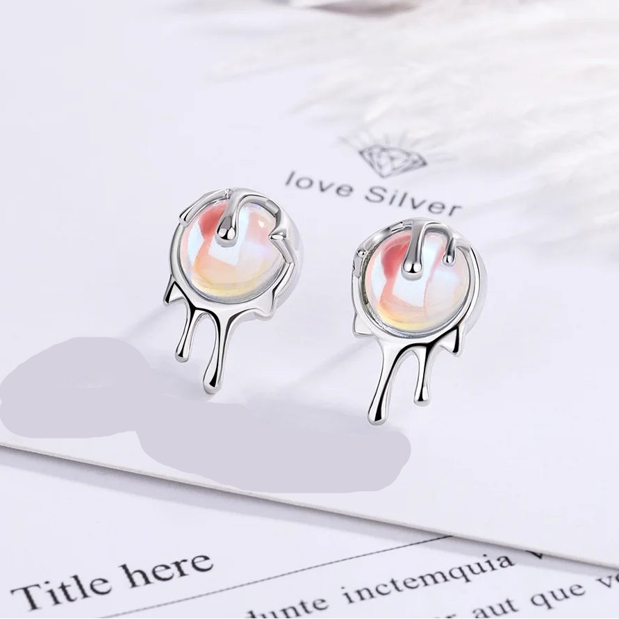 925 Sterling Silver Moonlight Stone Earrings for Women