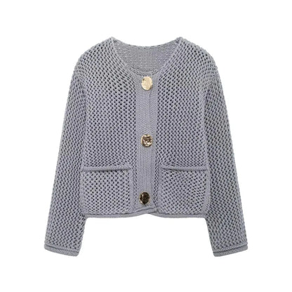 Knitted Button Cardigan for Women