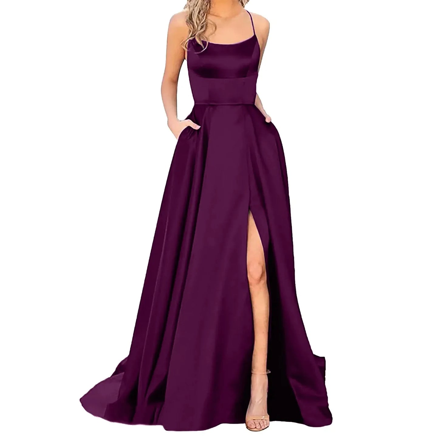 Elegant Halter Off-Shoulder Gala Dress