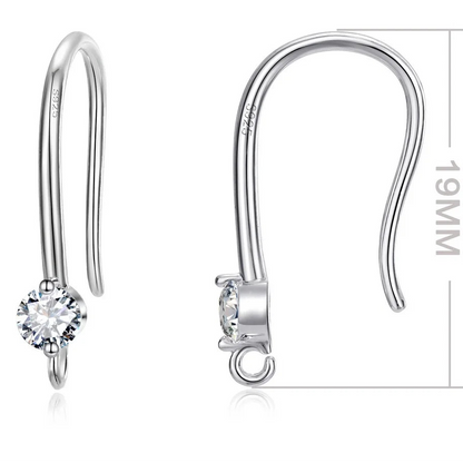 Minimalist 925 Sterling Silver Earring Findings