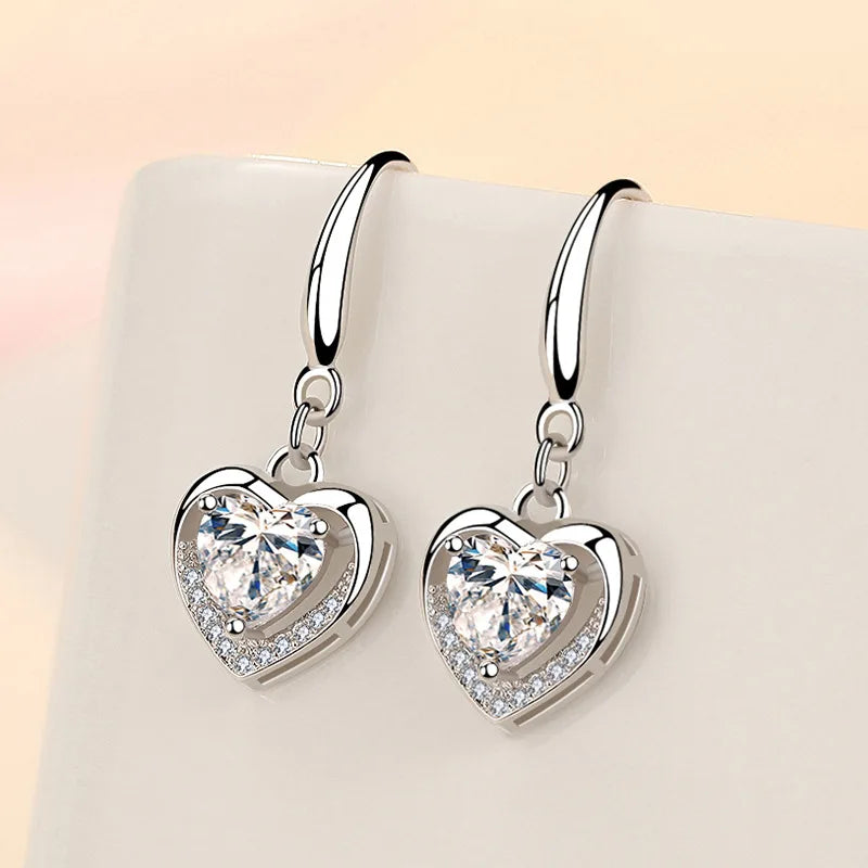 925 Sterling Silver Charm Hoop Earrings