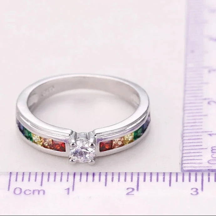925 Silver Cubic Zirconia Ring | Tension Setting | Engagement & Wedding
