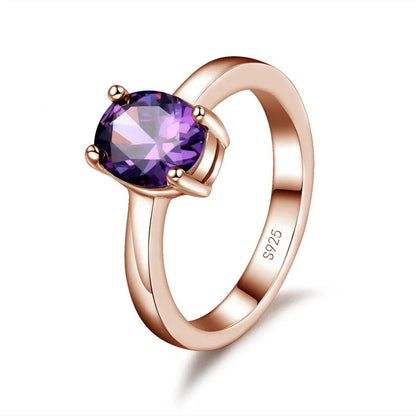 Elegant 925 silver cubic zirconia wedding rings