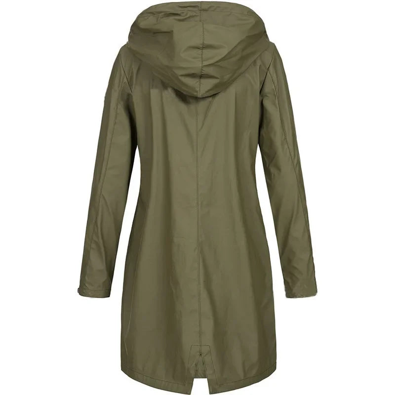 Women’s Mid-Length Outdoor Windbreaker Coat