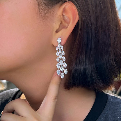 CZ Zircon Clip-On Earrings