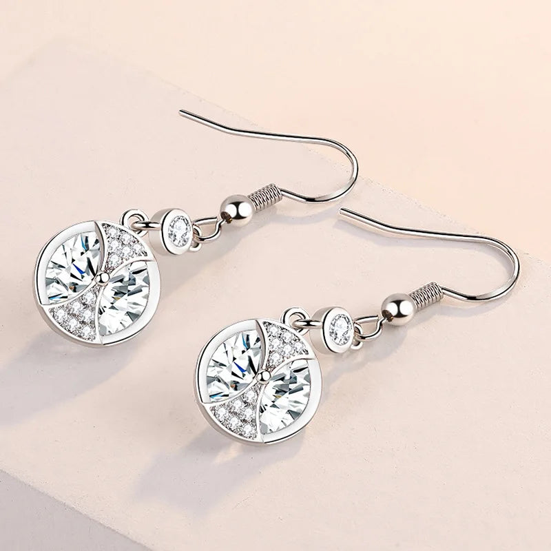 925 Sterling Silver Original Charm Double Hoop Earrings