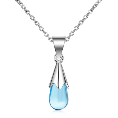 925 Sterling Silver Sky Blue Pendant Necklace for Women