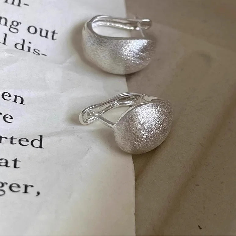 925 Sterling Silver Geometric Hoop Earrings for Women