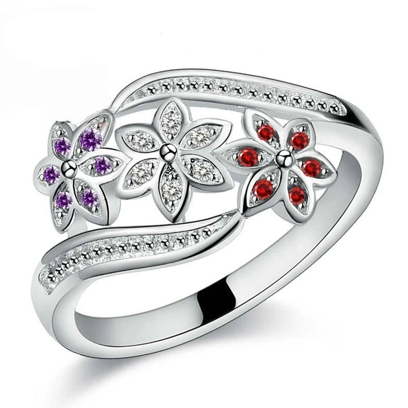  925 Sterling Silver Tree Design Ring for Women