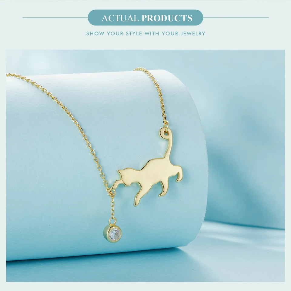 Cute 3 colors Cat  Necklace