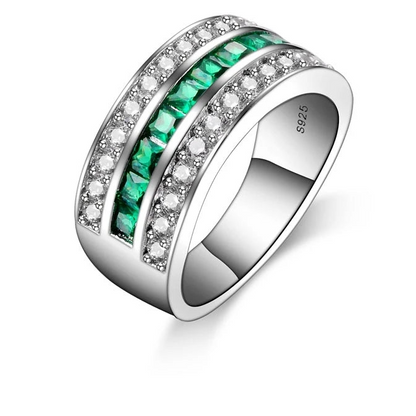 Elegant Cubic Zirconia 925 Sterling Silver Engagement Ring for Women