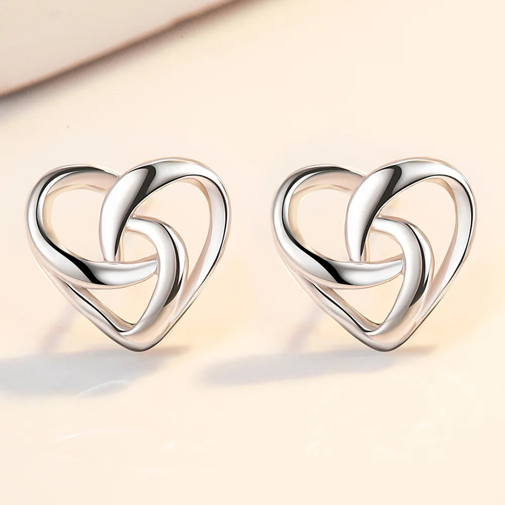 925 Sterling Silver Crystal Zircon Stud Earrings