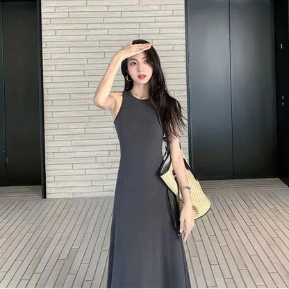 Elegant Sleeveless A-Line Long Dress