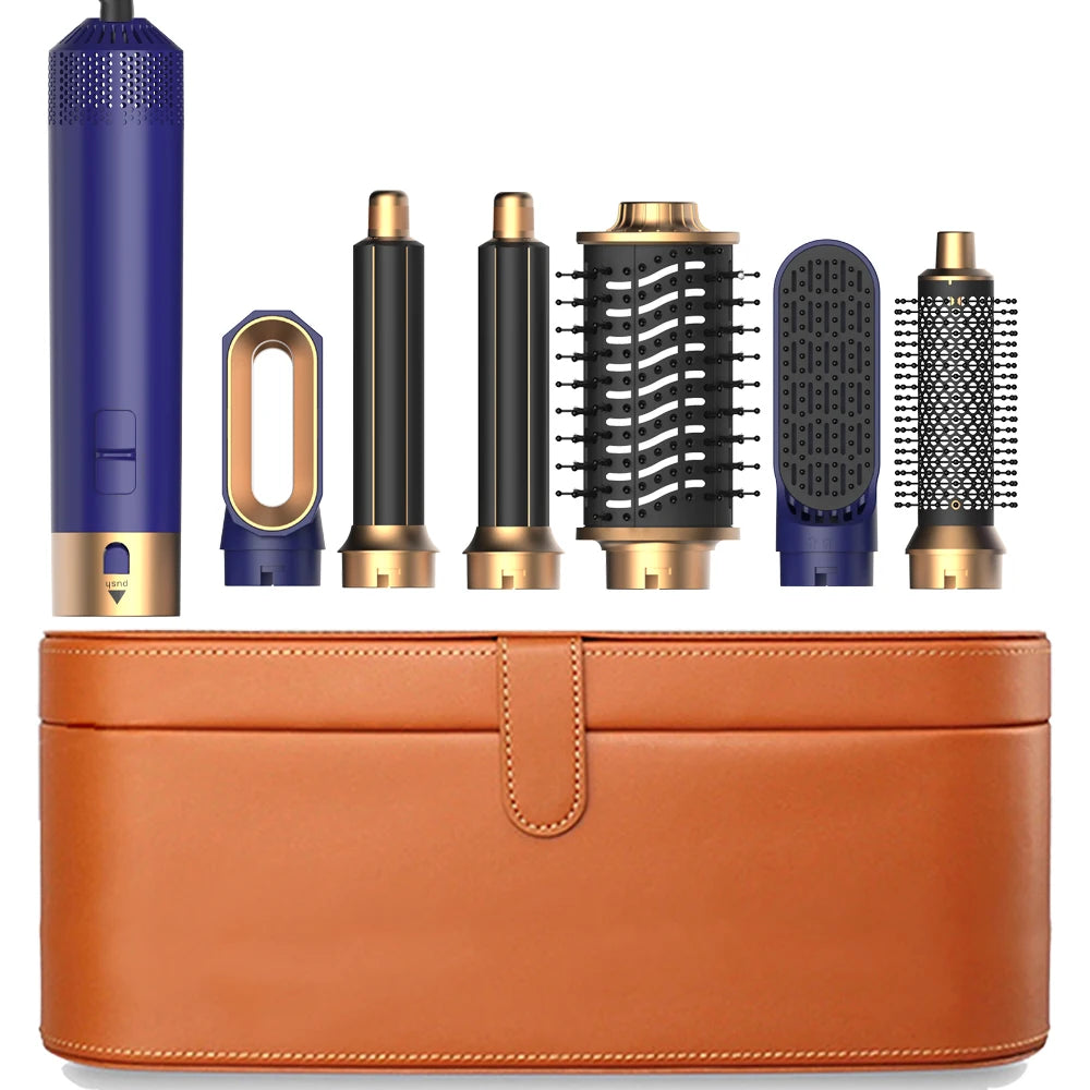 6-in-1 Ionic Hot Air Brush Hair Styler & Blow Dryer with Detachable Heads