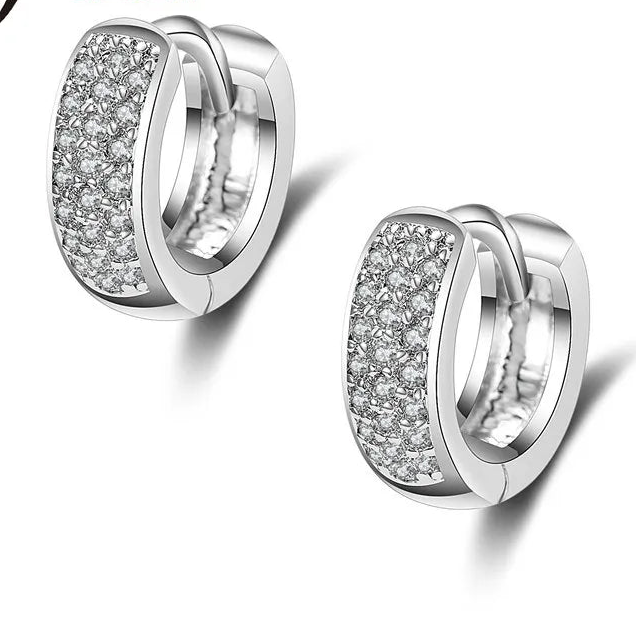 925 Sterling Silver Elegant Hoop Earrings for Women