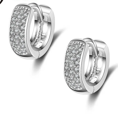925 Sterling Silver Elegant Hoop Earrings for Women