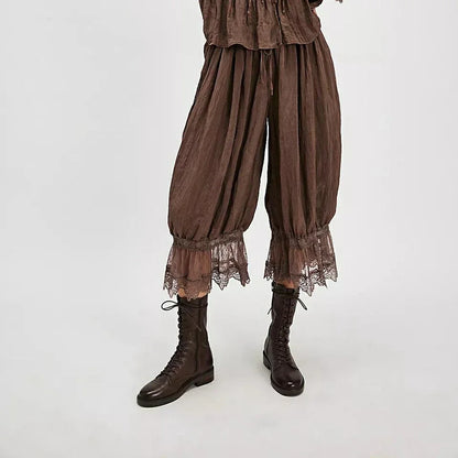Loose Fit Bloomers Cropped Pants