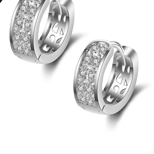 925 Sterling Silver Elegant Hoop Earrings for Women