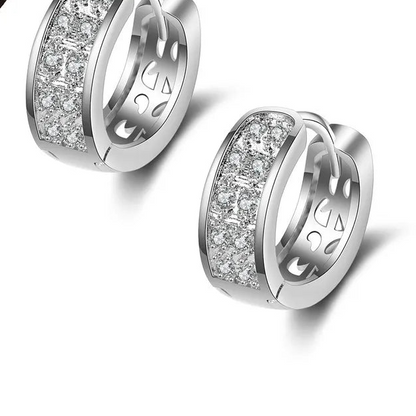 925 Sterling Silver Elegant Hoop Earrings for Women