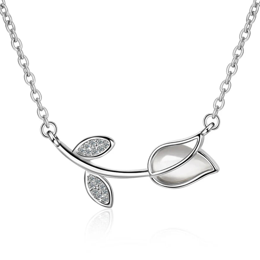 Rose Pattern Pendant Necklace for Women