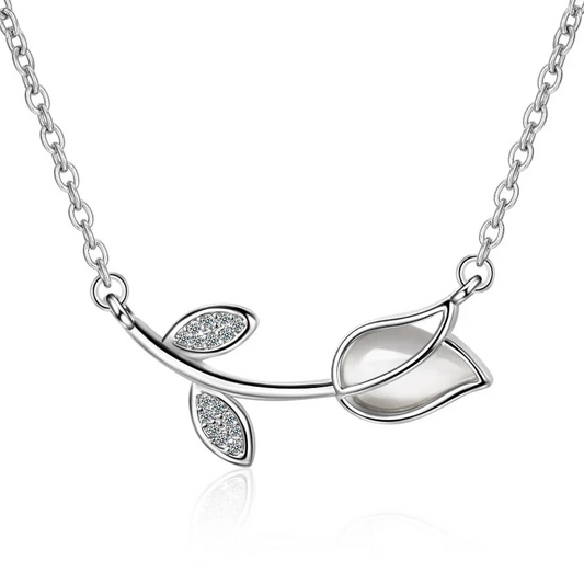 Rose Pattern Pendant Necklace for Women