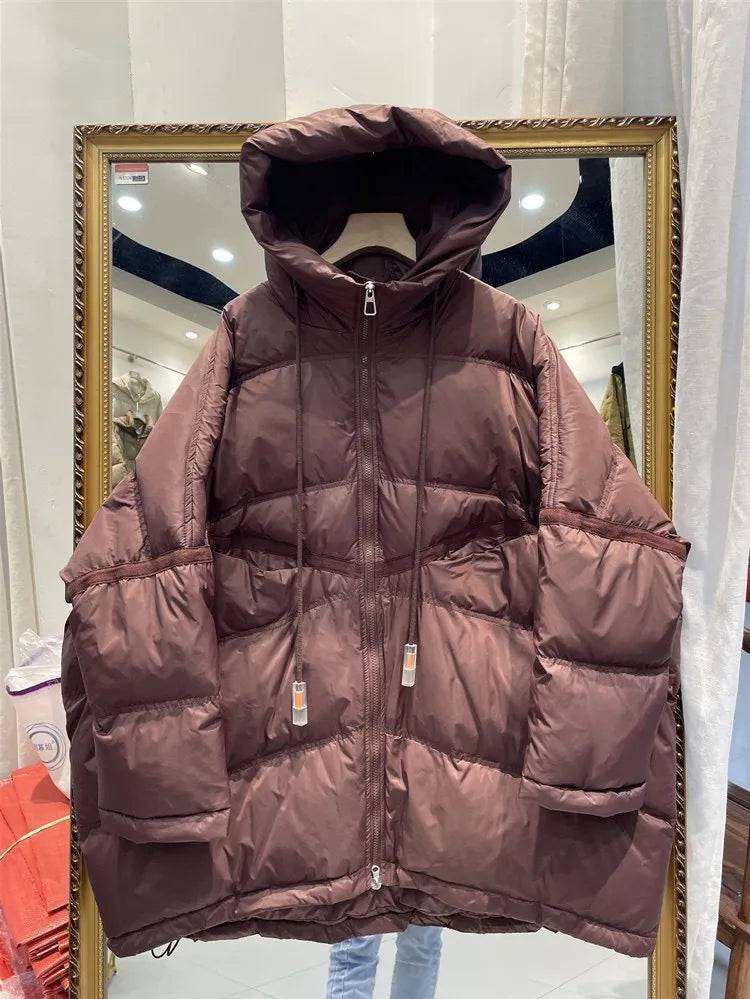 White Duck Down Jacket Casual Loose