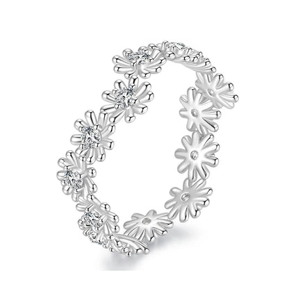 Engagement Love  Flower Band Ring