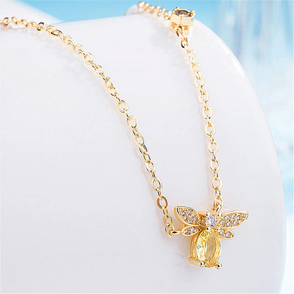Silver OR Gold Bee Pendant Necklace for Women