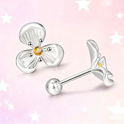 925 Silver Classic Flower Stud Earrings