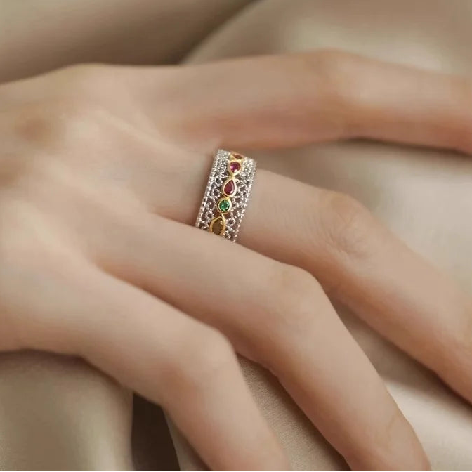 Authentic 925 Sterling Silver Cubic Zirconia Promise Ring for Women