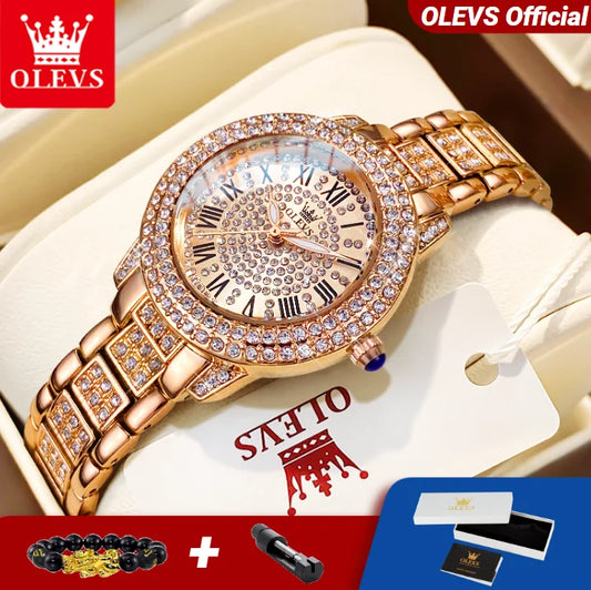 Diamond Quartz Watch for Women Set Gift