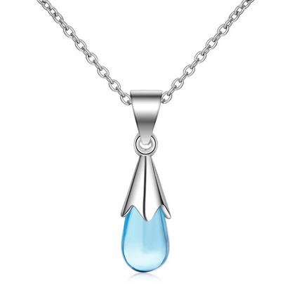 925 Sterling Silver Sky Blue Pendant Necklace for Women