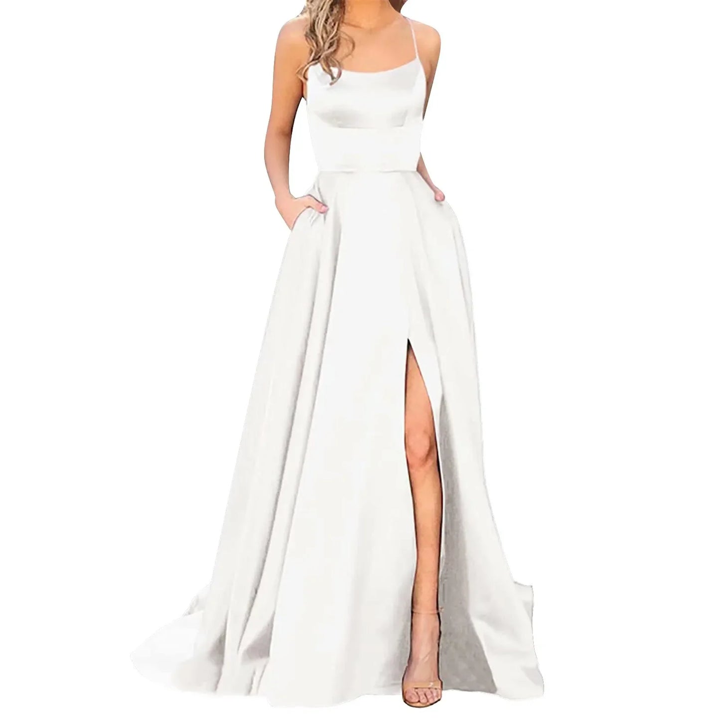 Elegant Halter Off-Shoulder Gala Dress