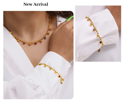 Boho Glass Bead Jewelry Set for Women