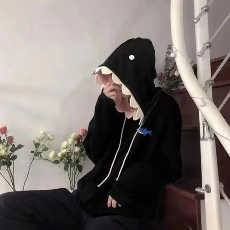 New Funny Shark Patchwork Hoodies