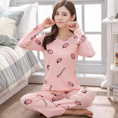 2-Piece Teacup Print Pajama Set