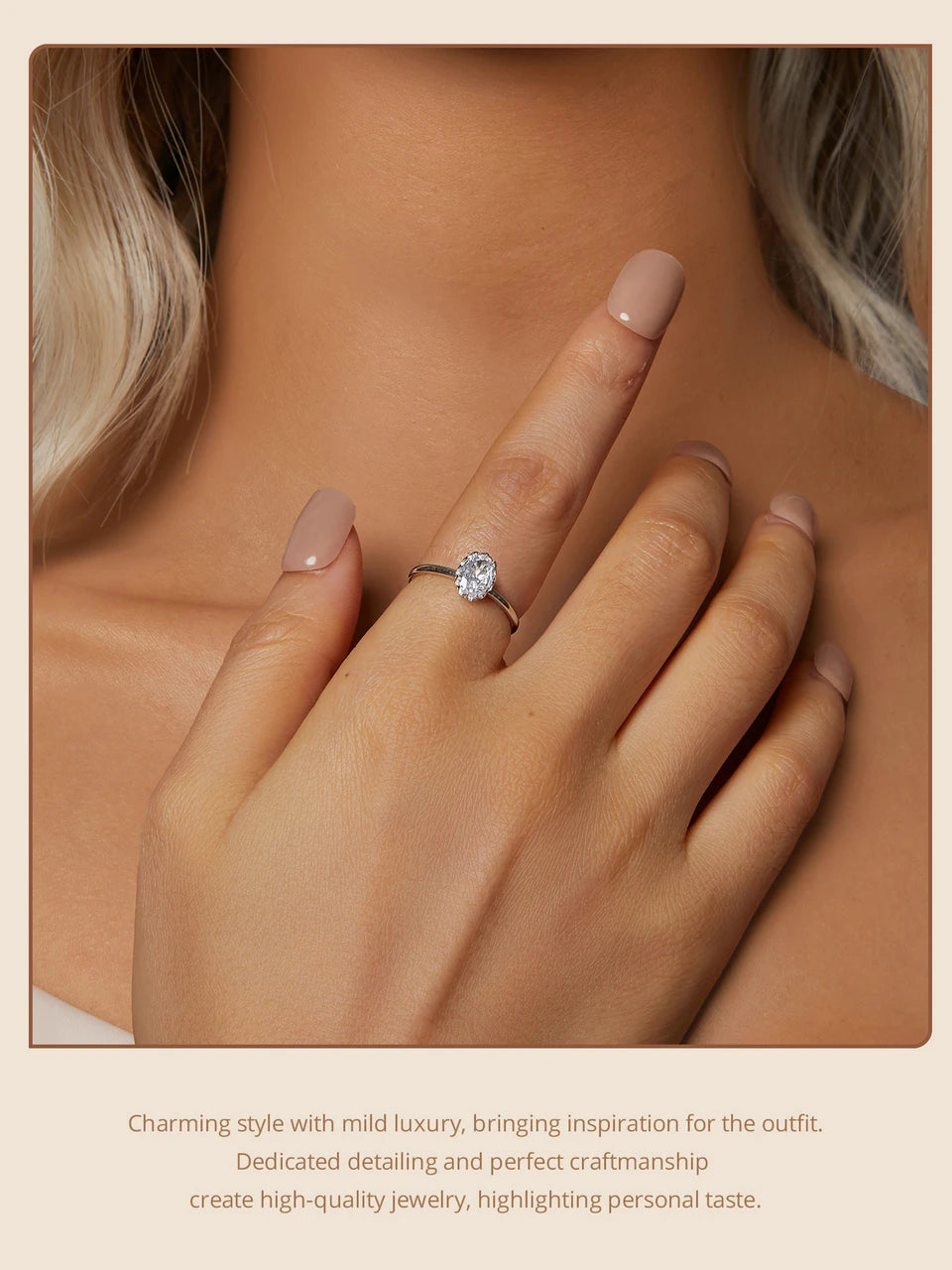 JEW026R   Moissanite Engagement Ring, Women's Solitaire Moissanite - Klixstore