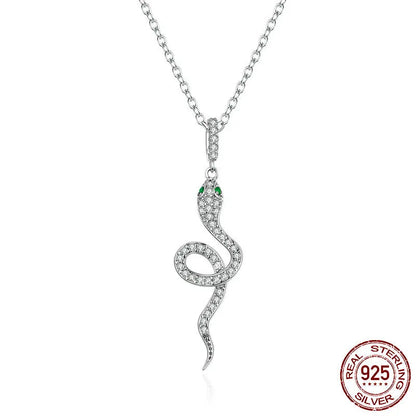 Silver Snake  Necklace