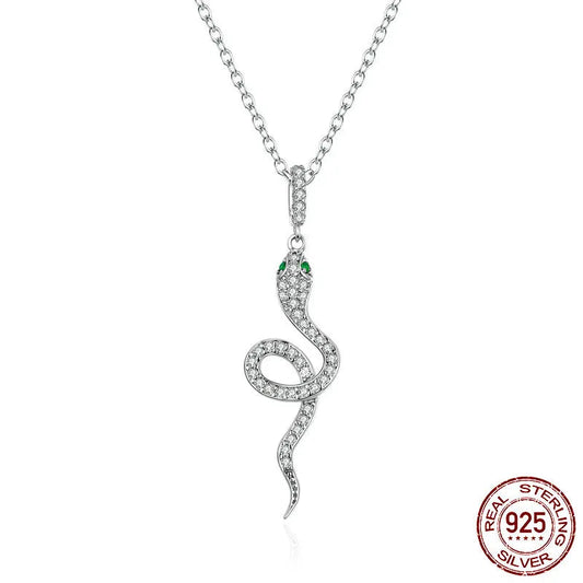 Silver Snake  Necklace