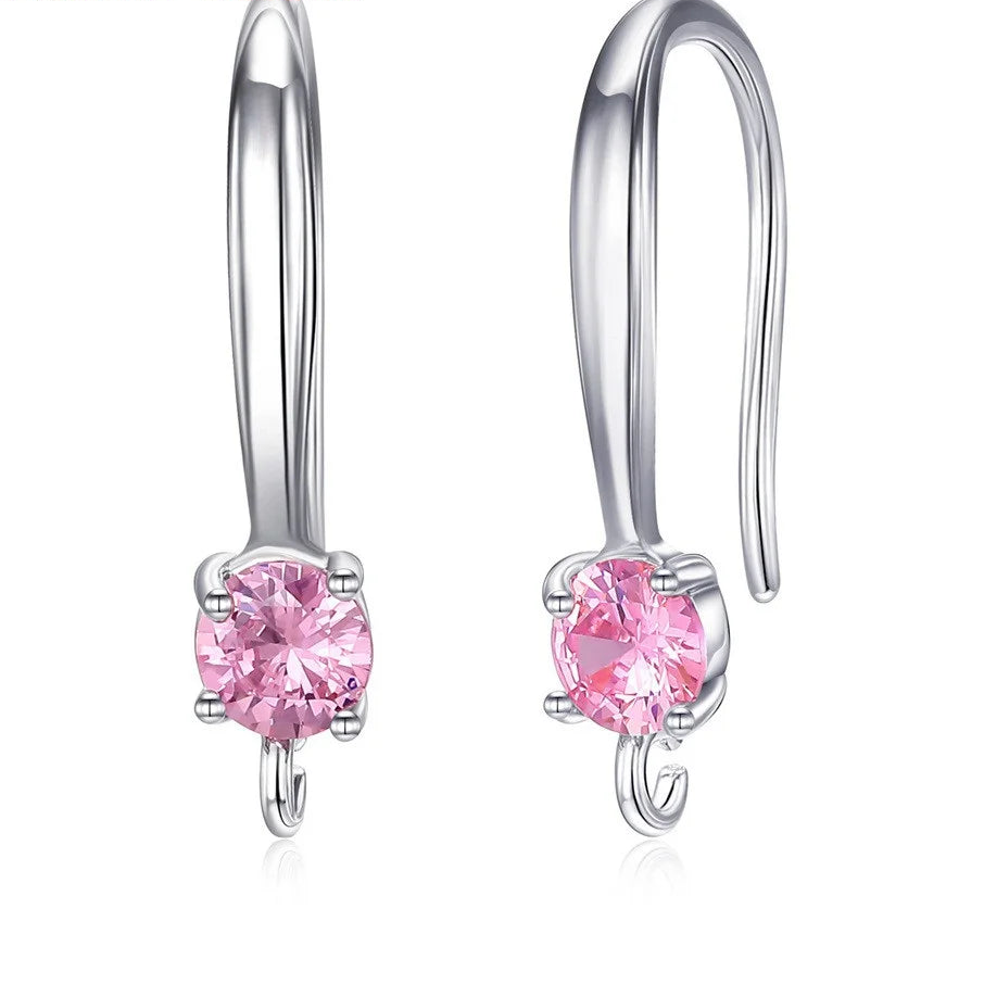 925 Sterling Silver Geometric CZ Dangle Earrings for Women