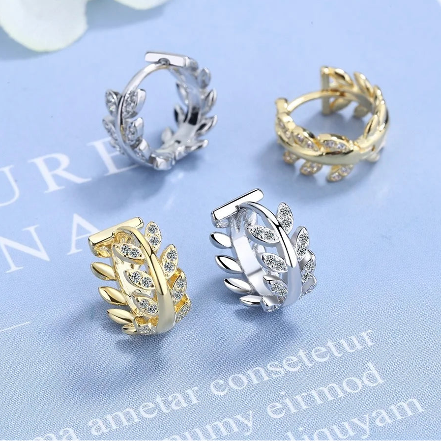 925 Sterling Silver Tree Branch Hoop Earrings for Women