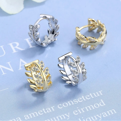 925 Sterling Silver Tree Branch Hoop Earrings for Women