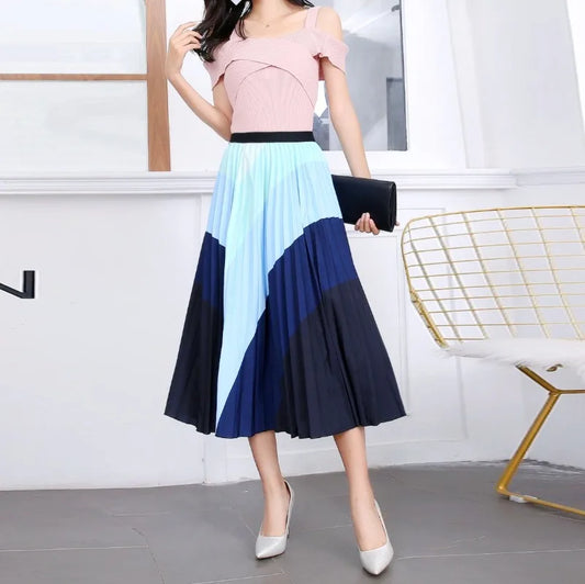 Women's Cartoon Print Pleated A-Line Skirt