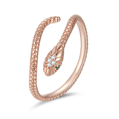 JEW030R     Adjustable Rose Finger Rins 925 Sterling Silver Vintage - Klixstore