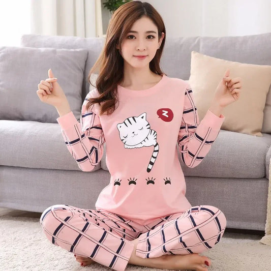 2-Piece Teacup Print Pajama Set