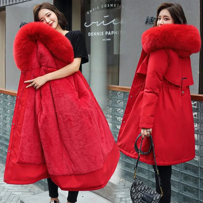 Winter Hooded Parka Coat for Women 2025