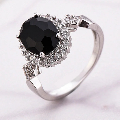 925 Sterling Silver Crystal Ring for Women