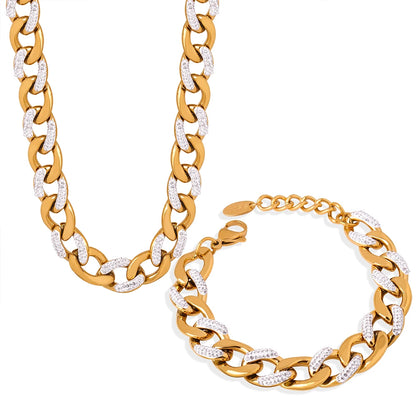 Heavy Chain Stainless Steel Jewelry Set